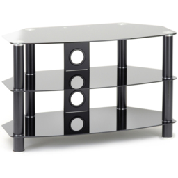 TTAP Vantage 2 Shelf Black TV Stand 800mm - Size: 50.7 x 80 x 40cm - Wilko - thumbnail 3