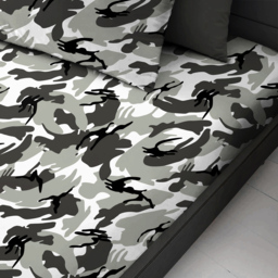 Velosso Small Camouflage Grey Fitted Sheet - Size: Single - Wilko - thumbnail 3