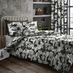 Velosso Small Camouflage Grey Fitted Sheet - Size: Single - Wilko - thumbnail 4
