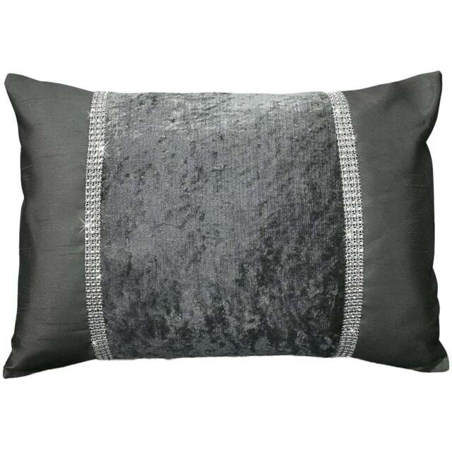 Intimates Topaz Charcoal Diamante Boudoir 30 x 40cm - Grey - Wilko - image 1