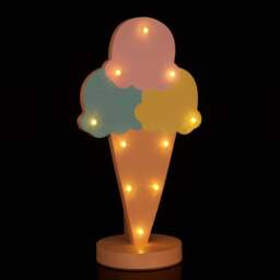 Premier Housewares Ice Cream LED Light - Size: 25 x 16 x 48cm - Multi - Wilko