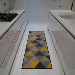 Desire Rugs Havana Dark Gold Geometric Anti Slip Door Mat 90 x 57cm - Size: 57 x 90cm - Wilko - thumbnail 5