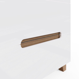 FWStyle Veloce 2 Drawer White Gloss Bedside Table - Wilko - thumbnail 5