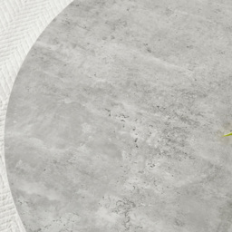 Furniturebox Arona 4 Seater Round Dining Table Concrete and Black - Grey - Wilko - thumbnail 3