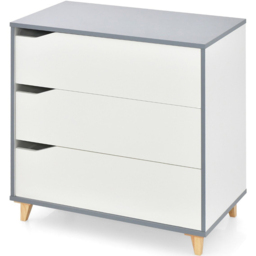 Costway 3 Drawer White Chest of Drawers - Wilko - thumbnail 3