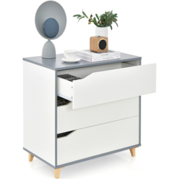 Costway 3 Drawer White Chest of Drawers - Wilko - thumbnail 4
