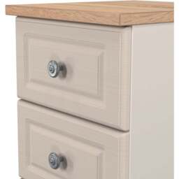 Crowndale Norfolk 3 Drawer Kashmir Ash and Bardolino Oak Bedside Cabinet Ready Assembled - Kashmir Ash & Bardolino Oak - Wilko - thumbnail 7