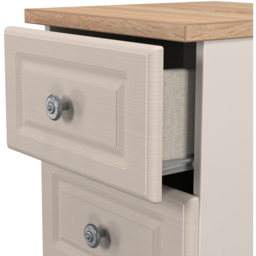 Crowndale Norfolk 3 Drawer Kashmir Ash and Bardolino Oak Bedside Cabinet Ready Assembled - Kashmir Ash & Bardolino Oak - Wilko - thumbnail 6