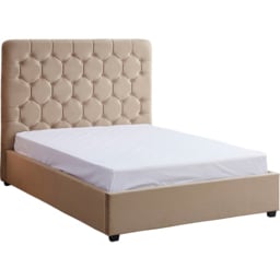Seconique Madison Double Fawn Velvet Fabric Bed Frame - Wilko - thumbnail 4