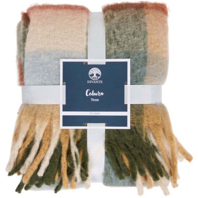 Coburn Check Woven Throw Multicolour - Divante - Wilko - image 1