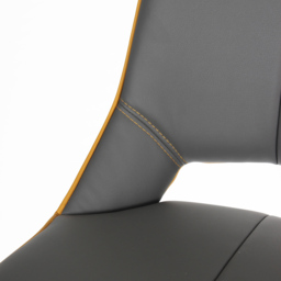 Mako Graphite Grey Swivel Leather Effect Bar Chair - Size: 55 x 45 x 104cm - Wilko - thumbnail 6