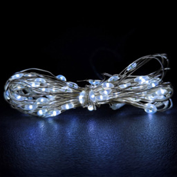 Premier MicroBrights 200 Cool White LED Pin Wire Micro String Light 10m - Size: 5 x 1000 x 5cm - Wilko