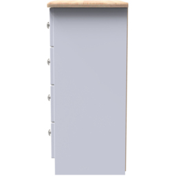 Crowndale Sussex 4 Drawer White Ash and Bardolino Oak Chest of Drawers Ready Assembled - Wilko - thumbnail 5