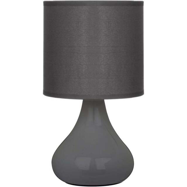 Premier Housewares Bulbus Grey Ceramic Table Lamp - Size: 14 x 14 x 26cm - Wilko - image 1