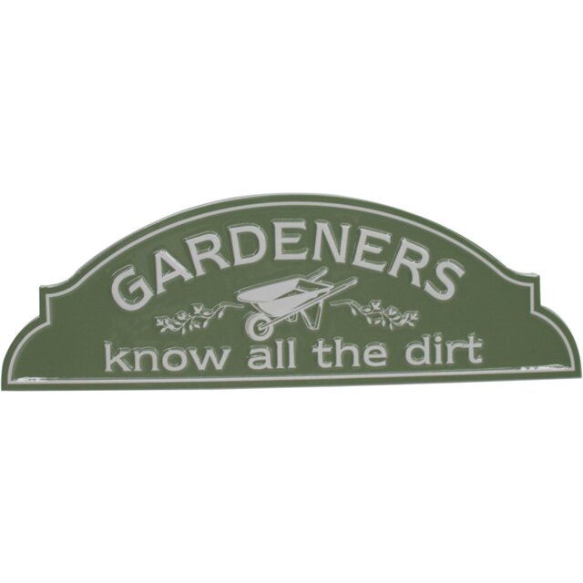 Gardeners Metal Sign Green - Wilko - image 1