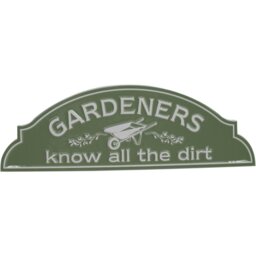 Gardeners Metal Sign Green - Wilko - thumbnail 1