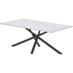 wilko Arlo White Wood Grain Ceramic Coffee Table - Size: 212 x 110 x 60cm - Shankar - thumbnail 5
