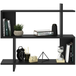 Decorotika Mina 3 Tier Black Zigzag Floating Shelf - Size: 81 x 90 x 22cm - Wilko - thumbnail 4