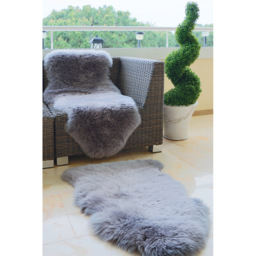 Origins Genuine Grey Sheepskin Rug - Size: 65 x 95cm - Origins Rugs - Wilko - thumbnail 6