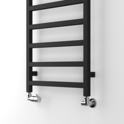 Terma Simple Heban Black Heated Towel Rail 1804 BTU 1440 x 500mm - Size: 144 x 50 x 7.2cm - Wilko - thumbnail 6
