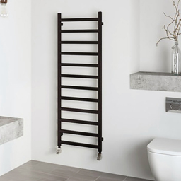Terma Simple Heban Black Heated Towel Rail 1804 BTU 1440 x 500mm - Size: 144 x 50 x 7.2cm - Wilko - thumbnail 3
