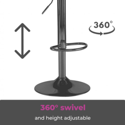 Neo Dark Grey Fabric Bar Stool Set of 2 - Wilko - thumbnail 5