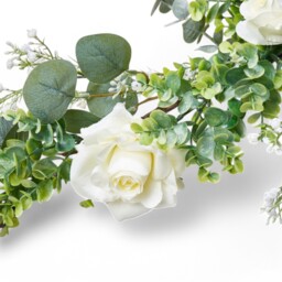 White Rose Eucalyptus Luxury Garland White - Wilko - thumbnail 4