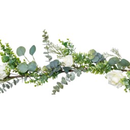 White Rose Eucalyptus Luxury Garland White - Wilko - thumbnail 7