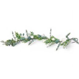 White Rose Eucalyptus Luxury Garland White - Wilko