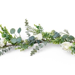 White Rose Eucalyptus Luxury Garland White - Wilko - thumbnail 3