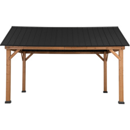 Sunjoy Todi 3.35 x 3.99m Anthracite Cedar Wood Gazebo - Black - Wilko - thumbnail 3