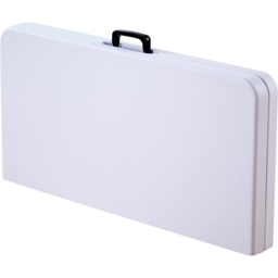 Home Source Square Round Folding Trestle Table 2.8ft - Size: 74 x 86 x 86cm - White - Wilko - thumbnail 3