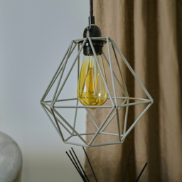 ValueLights Diablo Grey Industrial Wire Frame Pendant Shade - Size: 20 x 20 x 23cm - Wilko - thumbnail 6
