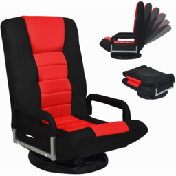 Costway Red Swivel Gaming Chair with Adjustable Backrest - Size: 59 x 57 x 34cm - Wilko - thumbnail 4