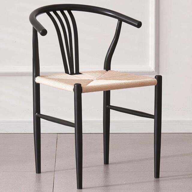 Ashford Set of 2 Black Iron Dining Chairs - Wilko - image 1