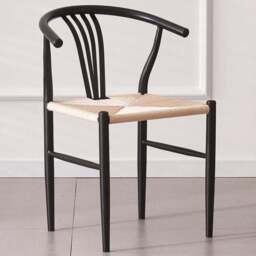 Ashford Set of 2 Black Iron Dining Chairs - Wilko - thumbnail 1
