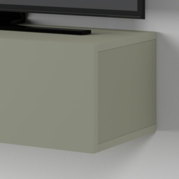 Decortie Francy 2 Door Ash Green Modern Wall Mounted TV Unit - Size: 25 x 135 x 31.7cm - Wilko - thumbnail 4