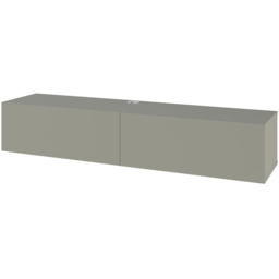 Decortie Francy 2 Door Ash Green Modern Wall Mounted TV Unit - Size: 25 x 135 x 31.7cm - Wilko - thumbnail 3