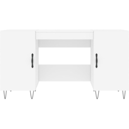 vidaXL 2 Door Modern Desk Grey - Size: 75 x 140 x 50cm - White - Wilko - thumbnail 7