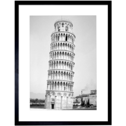 Wee Blue Coo Italy Pisa Leaning Tower Architectural Photo Framed Wall Art Print 30 x 41cm - Size: 43.3 x 33.3 x 1.5cm - Grey - Wilko - thumbnail 1