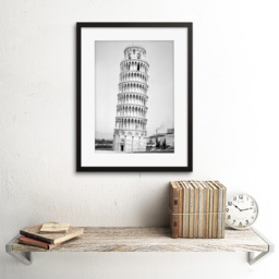 Wee Blue Coo Italy Pisa Leaning Tower Architectural Photo Framed Wall Art Print 30 x 41cm - Size: 43.3 x 33.3 x 1.5cm - Grey - Wilko - thumbnail 3