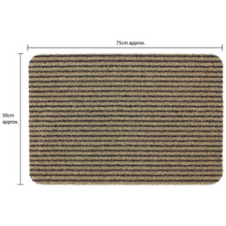 JVL Infinity Beige Scraper Door Mat 50 x 75cm - Cream - JVL Homewares - Wilko - thumbnail 7