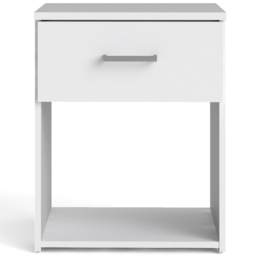 Florence Space Single Drawer White Bedside Table - Furniture To Go - Wilko - thumbnail 3