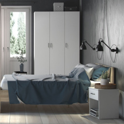 Florence Space Single Drawer White Bedside Table - Furniture To Go - Wilko - thumbnail 7