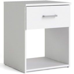 Florence Space Single Drawer White Bedside Table - Furniture To Go - Wilko - thumbnail 4