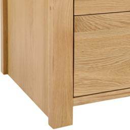 Julian Bowen Curve 6 Drawer Oak Wide Chest of Drawers - Wood - Wilko - thumbnail 6