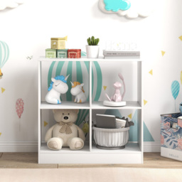 Costway 4 Shelf White Bookcase - Wilko - thumbnail 6