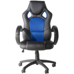 Alphason Daytona Blue Faux Leather Racing Chair - Size: 111 x 57 x 61cm - Wilko - thumbnail 3