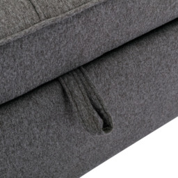 Furniture Online Hudson 2 Seater Grey Linen Sofa Bed Cupholder - Wilko - thumbnail 6