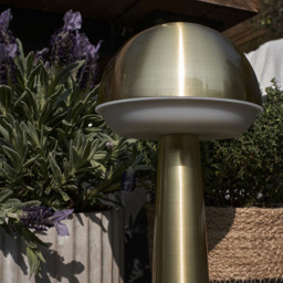 ValueLights Troy Satin Brass LED Garden Table Lamp - Size: 25 x 9.7 x 10.5cm - Gold - Wilko - thumbnail 4